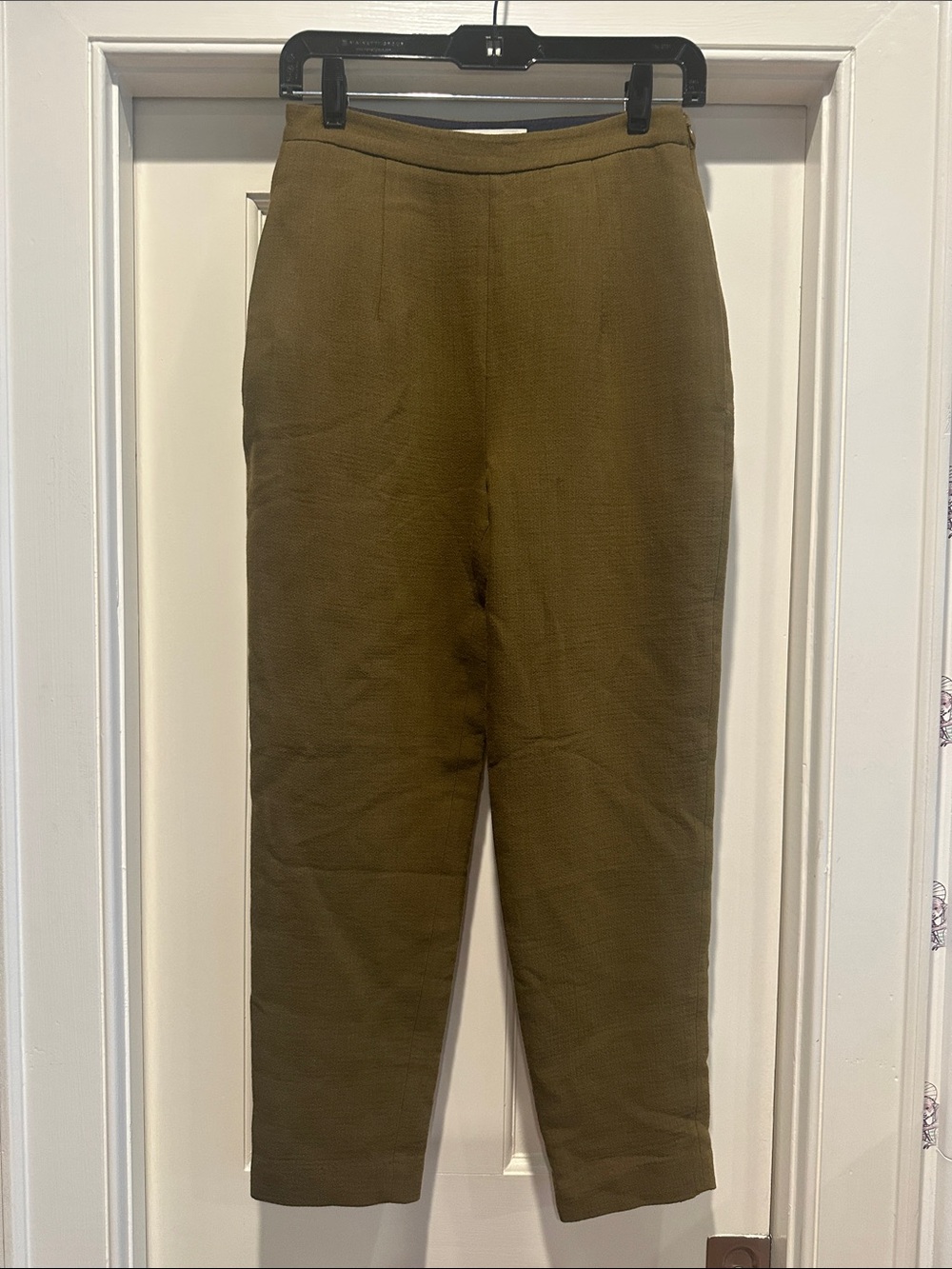 O'2nd Olive Green Cropped Tailored Pants